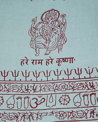 Yoga Scarf Meditation Shawl Large Wrap Hindu Prayer Stole OM Ganesha print2