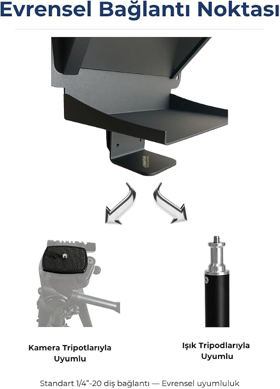 Pratic Teleprompter PRO Set – Telefon ve Kamera İçin Profesyonel Prompter, Bluetooth Kumanda ve Taşıma Çantası