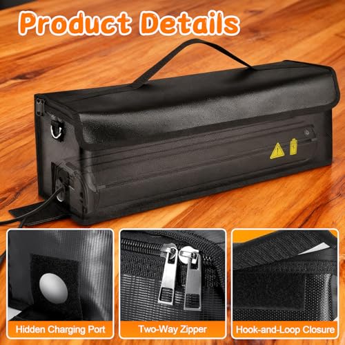 Bolsa batería ebike impermeable y protectora de 49cm contra explosiones 3