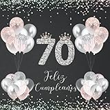 Libro de Visitas Feliz Cumpleaños 70 años: de firmas para dedicatorias, recuerdos, felicitaciones y fotos de los invitados. Decoración y regalo ... y mujeres para la fiesta (Spanish Edition)