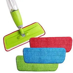 Washable Mop Head Replacement Microfiber Spray Refill Cloth Mop Cleaning Pads, Pack of (4)