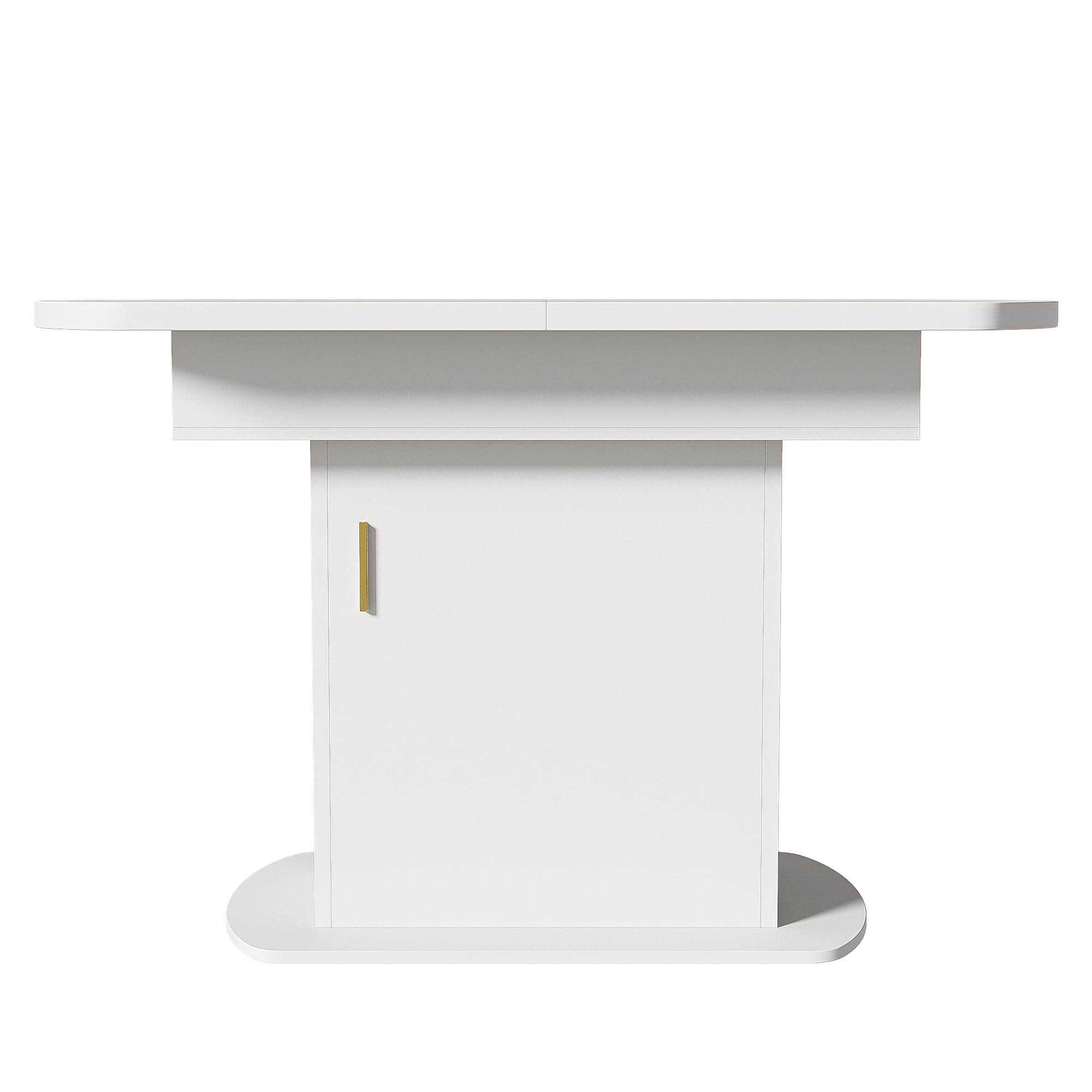 Tavolo da pranzo ovale japandi allungabile EDITH 6-10 persone in faggio effetto legno 160 - 200 cm