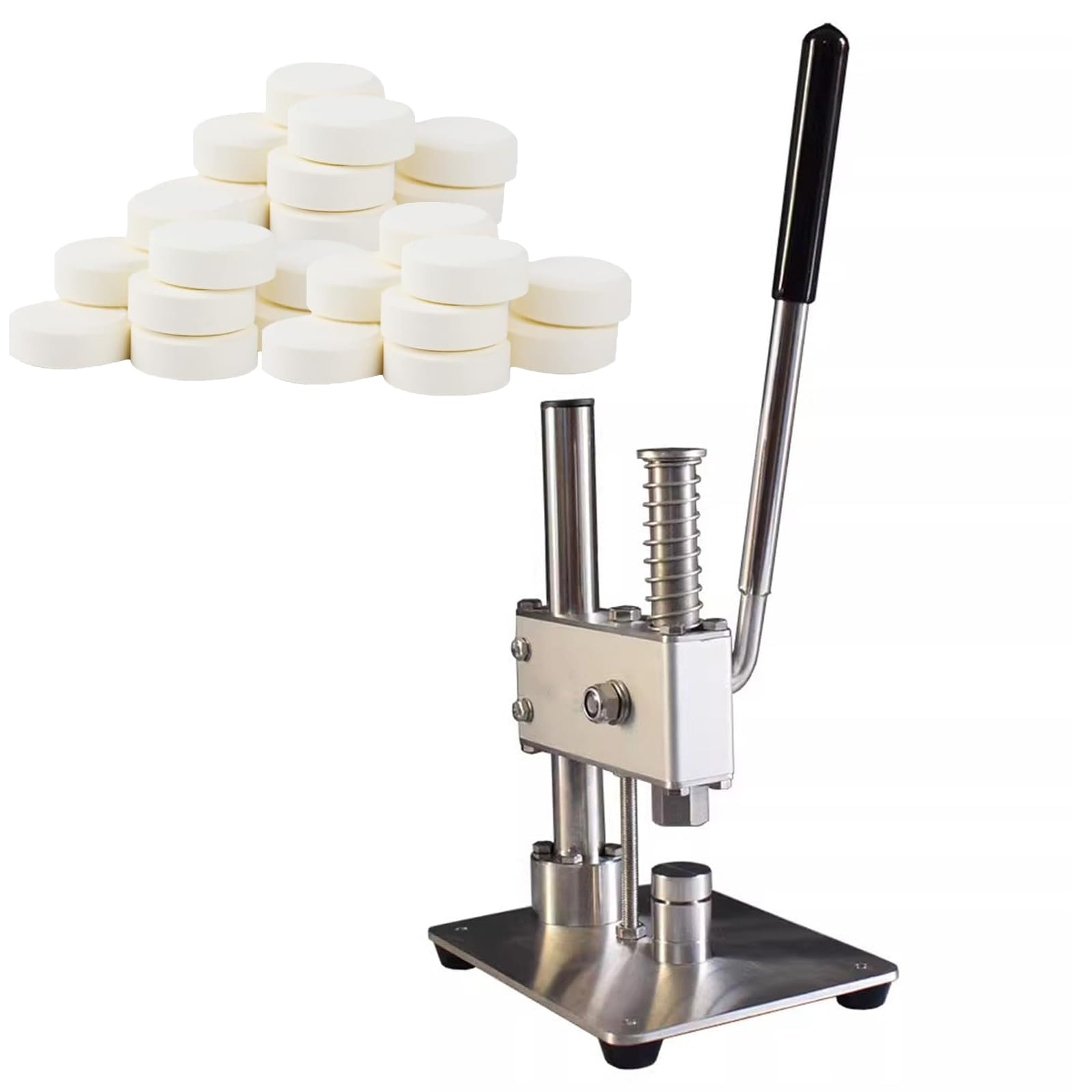 COYEUX Manual Milk Tablet Press, DIY Milk Tablet Pill Sugar Slice Self-Made Machine, with Extended Handle, Home Kitchen Press Tool Device(Mold Not Included)