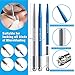 20 Pieces Microblading Pens Kit Disposable Aluminum Handles For Permanent Makeup Eyebrow Eyebrow Microblading Pens for Brows Salons Permanent Makeup Supplies 20 round needles