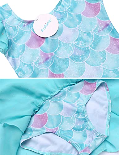 Image of Arshiner Girls Ruffle Sleeve Ballet Dance Dress Tutu Skirted Leotard