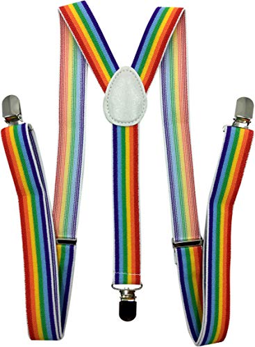 Tirantes elásticos ajustables con espalda en Y y clips de alta fijación multicolor