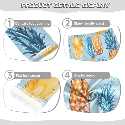 Bolaz Toddler Girls Leggings Printed Yoga Pants Leggings Watercolor Pineapple for Kids3