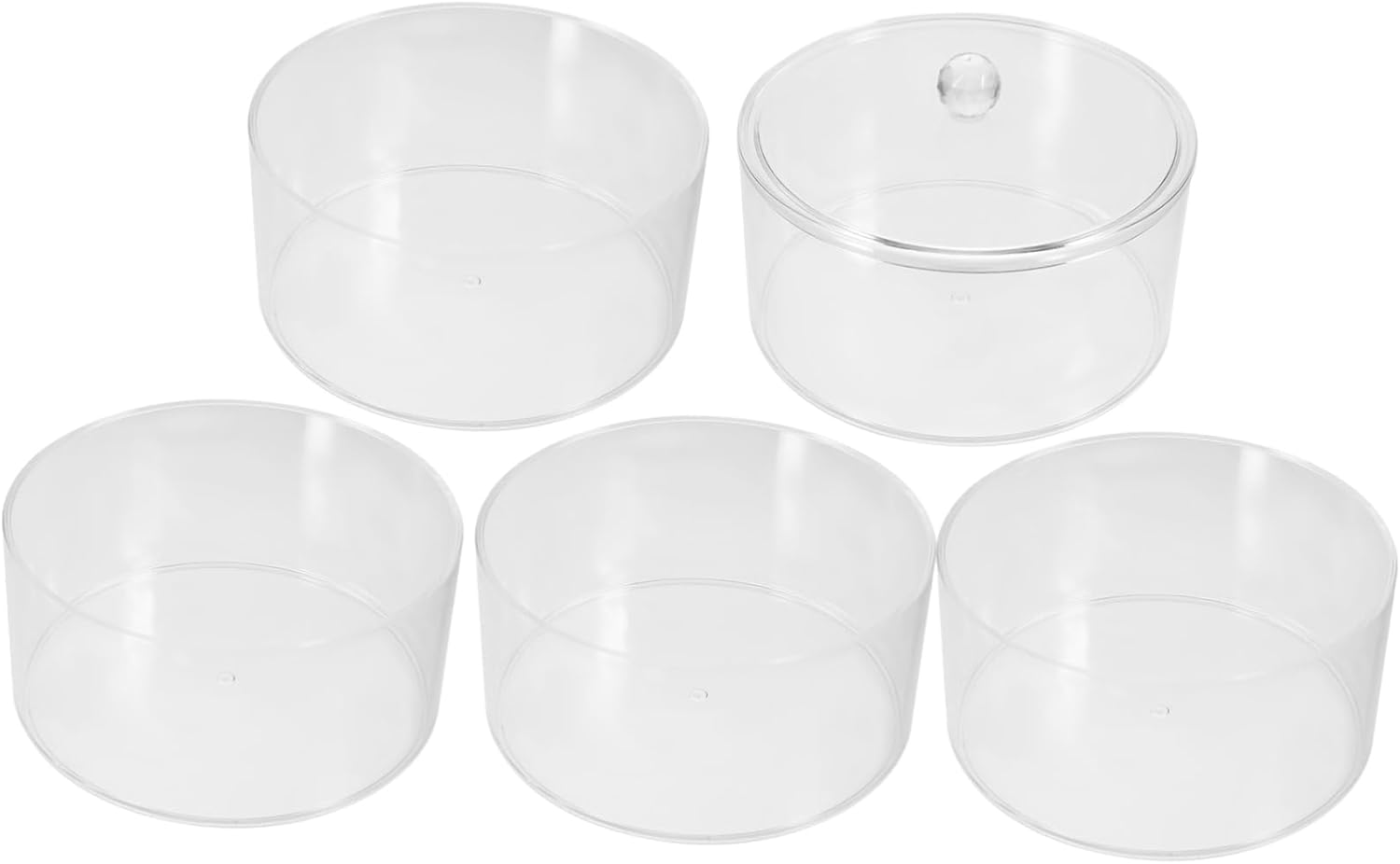 Multi-layer Acrylic Jewelry Organizer Display Box for Watches Earrings Hair Ties Stackable Storage Case Lid for Use