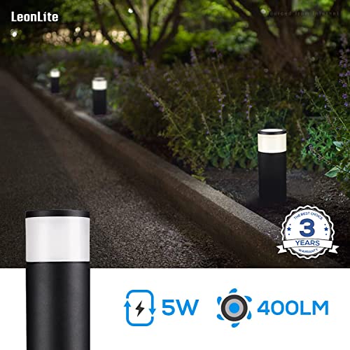 Leonlite 5W Low Voltage Landscape Pathway Lights, 12V Led Bollard Path Lights Wired, Aluminum Housing, Ip65 Waterproof, 4000K Cool White, Pack Of 4 #TOP1