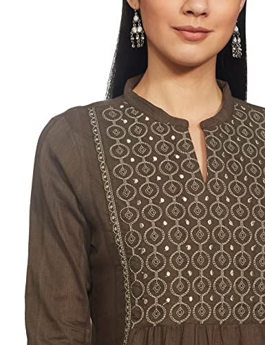 Image of Max Women Embroidered Straight Rayon Women Embroidered Straight A-Line Kurta