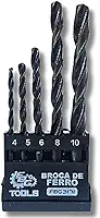 Kit 5 Brocas para Ferro e Metal em Aço Alta Resistência