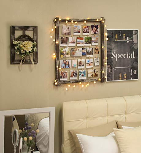 J Jackcube Design Photo Wall Display Picture Collage Frame Board For Multi Photo Display Wall Decor With 35 Clips Rustic Wood thumb #5