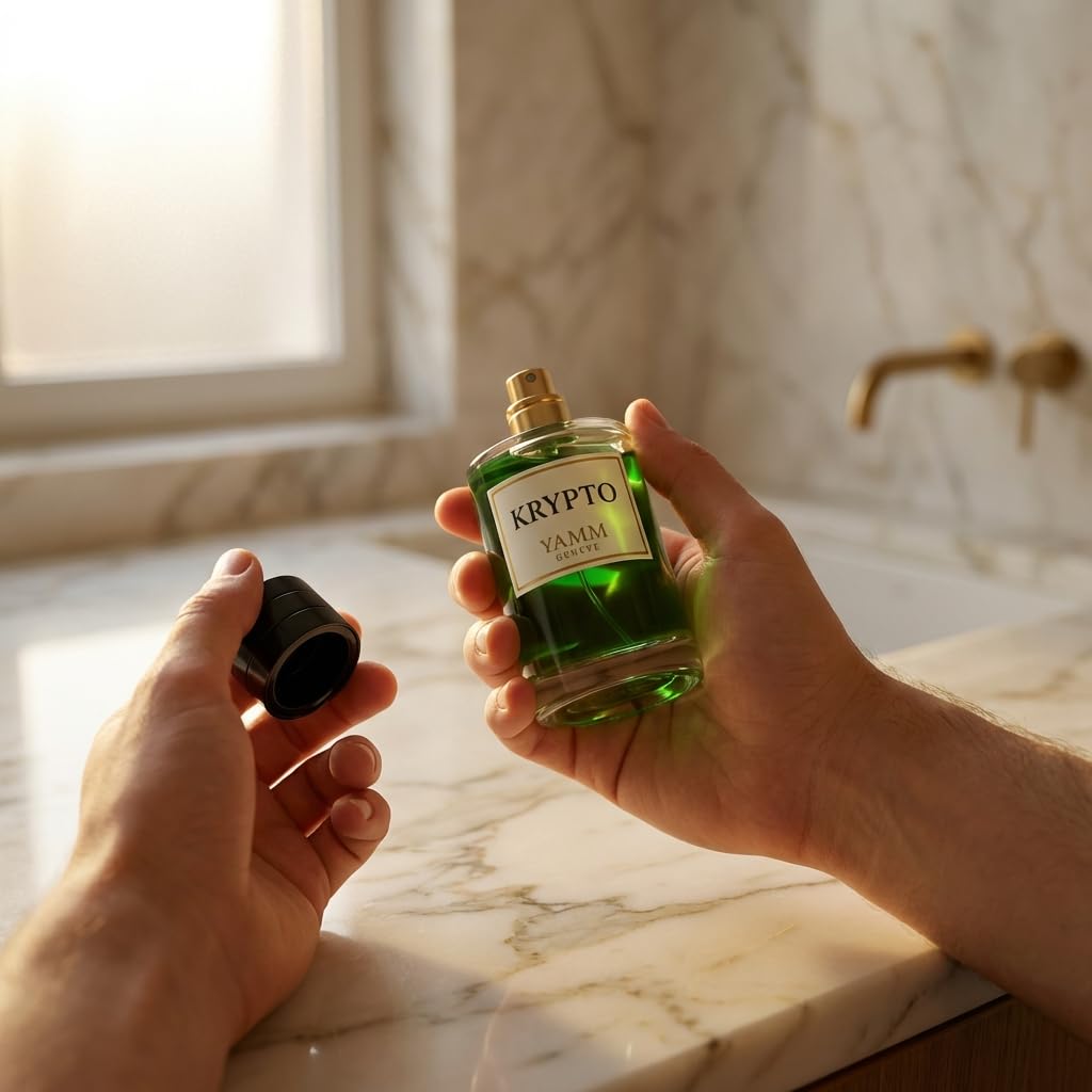 Krypto | Extrait de Parfum 50 ml | Parfum Mixte Homme & Femme | Notes Amande & Jasmin | Luxe & Longue Tenue