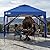 CROWN SHADES Gazebo 10x10 Pop Up Canopy with Mosquito Netting, Screen Tent with 4 Ropes, 8 Stakes, 4 Sandbags and Wheeled Storage Bag, Canopy for Patio & Backyard, Blue