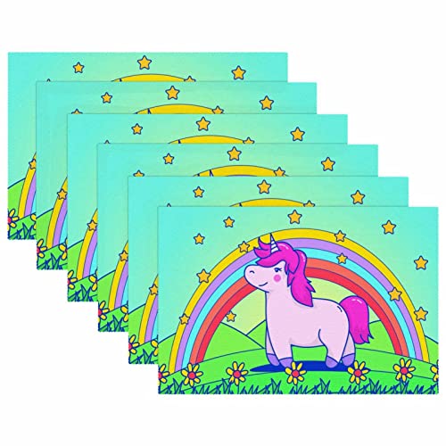 Set de table thermorésistant Clever Unicorn antidérapant protégeant de la chaleur - 6