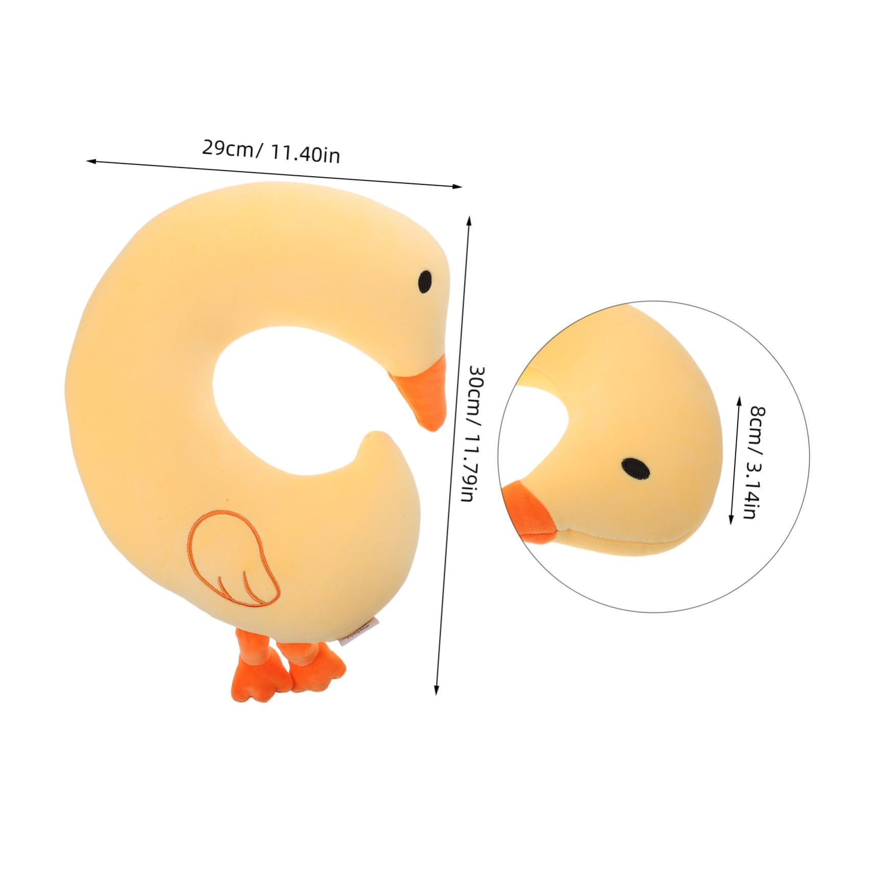 Abaodam Almohada Cervical Forma Dibujos Animados con Relleno De Partículas De Espuma para Viajes Avión Tren Oficina y Hogar Proporcionando Soporte Cuello Cabeza