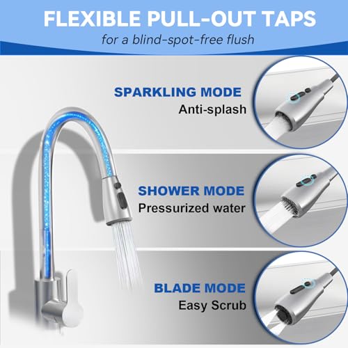 Image of Freestanding Stainless Steel Utility Sink with Retractable Cold and Hot Water Faucet,Hoses and Drain Kit for Kitchens, Bathrooms, Garage, Laundry Room