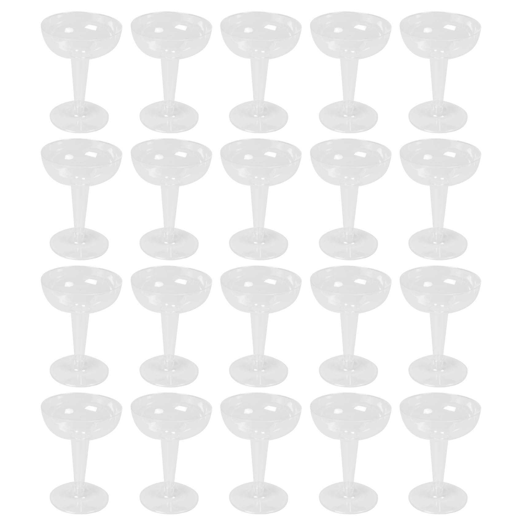 Jkjhbhged New Plastic Champagne Disposable - 20Pcs Clear Plastic Champagne Glasses for Parties Clear Plastic Cup