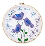 Bucilla Stamped Embroidery Kit (8-Inch), 46238 Be Your Own Kind