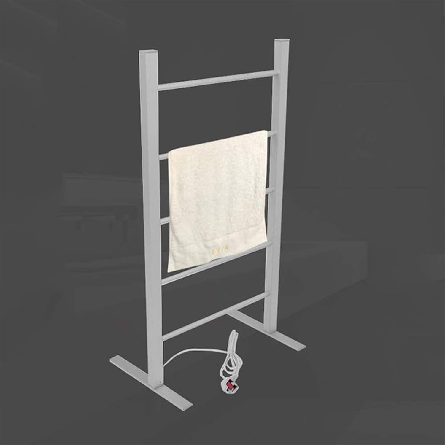 LUNEZY Heated Towel s Electric Towel Warmer, Heated Towel Rack, Electric Standing Towel Warmer Rack Space Aluminum, 5 Heated Bars Towel Airer Heated