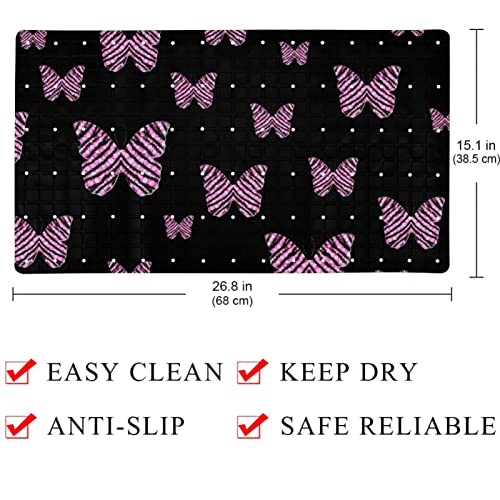 Tapis de douche antidérapant avec drainage efficace et ventouses