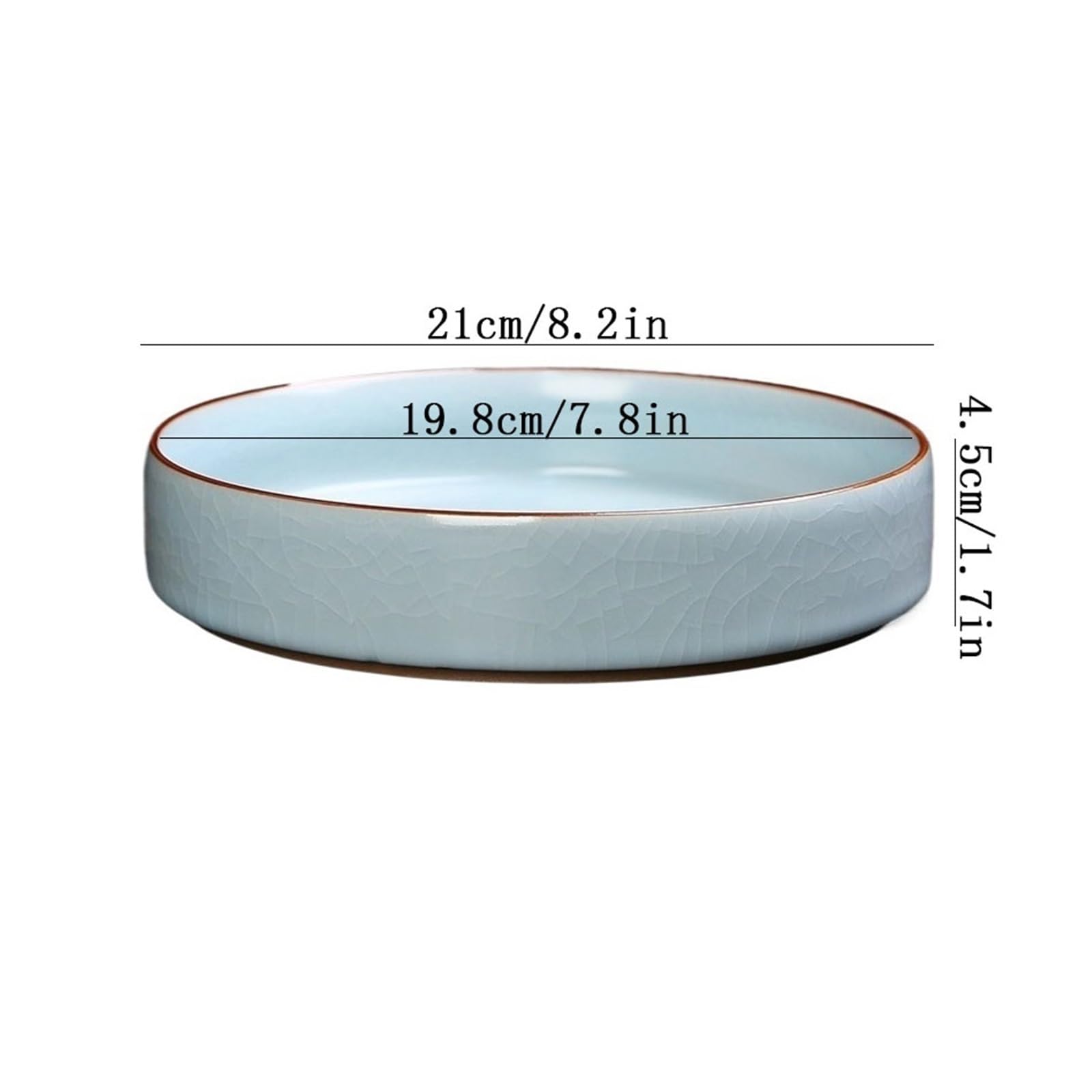 Bandejas para Plantas Platillo de cerámica Estilo Chino for arreglos Florales, Maceta for jardinería, Bandeja Goteo con grieta for Hielo