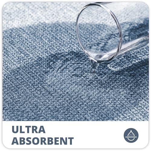 Image of Bosap Bath Mat,Ultra Thin Bathroom Runner Rugs,Large Bath Mats for Bathroom,Quick Dry,Non-Slip,Machine Washable,Low Pile,Bath Rug,Shower Outside,Sink,Home Decor Accessories.Blue,1'5 inchx4'11 inch（17x59inch）