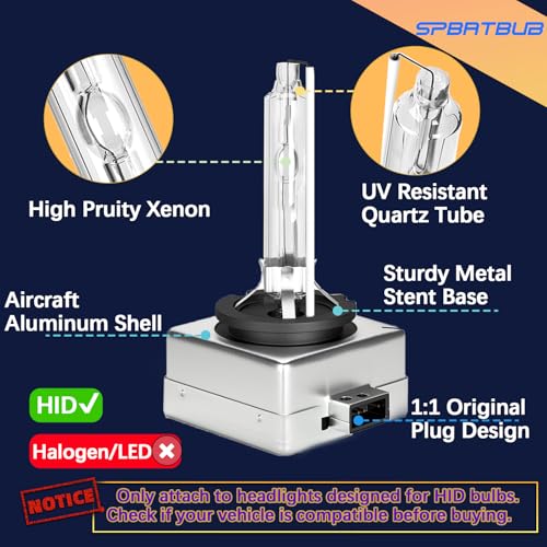 Image of For Chevy impala 2014-2020 Chevy Camaro 2019-2021 light Bulbs, D3S Hid Xexon High Beam Low Beam Turn signal Lights Combo, 4-Pack
