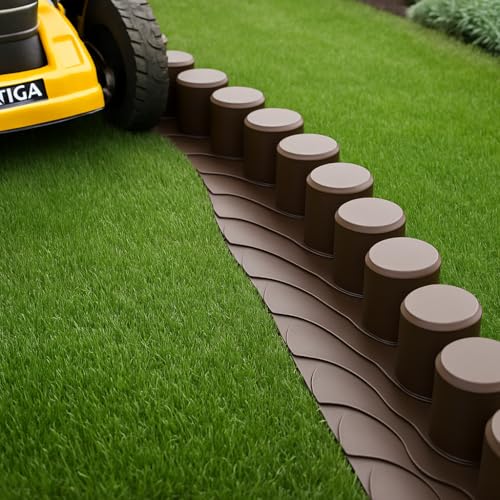 Palisade Rasenkante Beetumrandung Beeteinfassung 4,05m 3 Farben TOP (braun)
