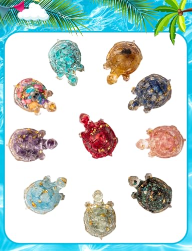 Set de 10 Figuras de Tortuga de Cristal para Decoración miniatura 4