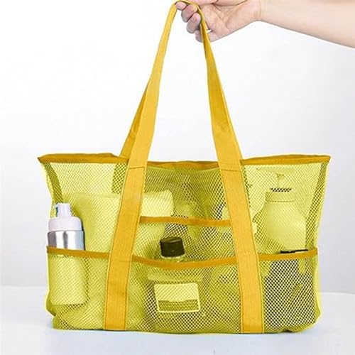 Beach Toy Storage Bag Beach Bag Large Capacity Shoulder Bag Sand Toy Bag Multi-Pocket Handbags Fashion Vacation Bag4