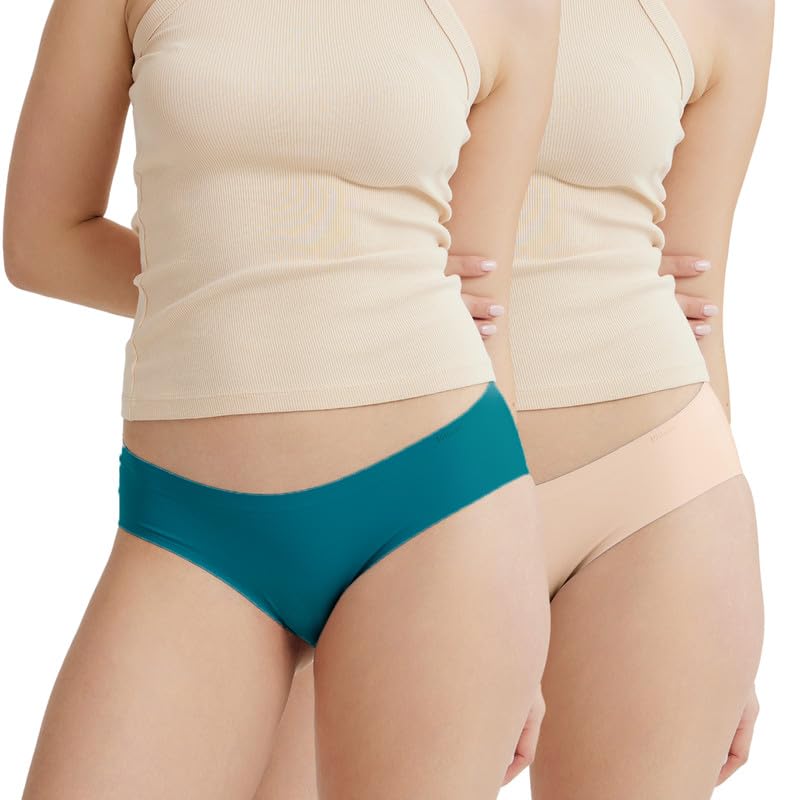 b'there Modern Essentials Women's Seamless Hipster Briefs - Soft, Breathable, No-Show, Lightweight Underwear for Everyday Comfort- Pack of 2-picture-30