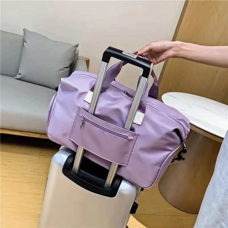 Duffel & Tote Bag for Volvo C40 - Waterproof Gym Bag with Wet/Dry Compartments & Shoe Pocket - Travel Carry On Luggage, Trunk Organizer for Outdoor,Purple3