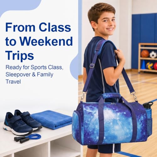Image of Bagseri Boys Duffle Bag - Lrage Boys Gym Bag with Shoe Compartment