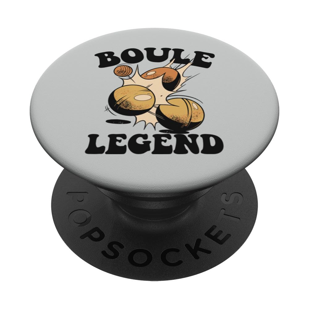 Boule Balls For Boulder Petanque Boules Ball PopSockets Swappable PopGrip, Black