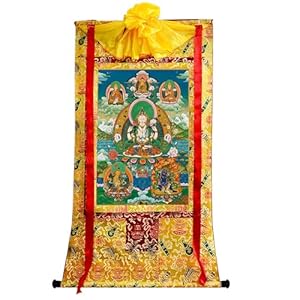 Gandhanra Chenrezig Thangka Vierarmiger Avalokiteshvara Druck 47'x32'