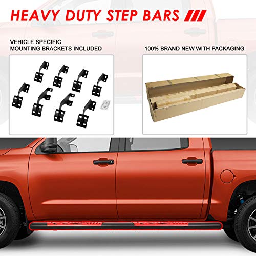 Estribos ovalados para Toyota Tundra 2007-2021, acero inoxidable miniatura 5