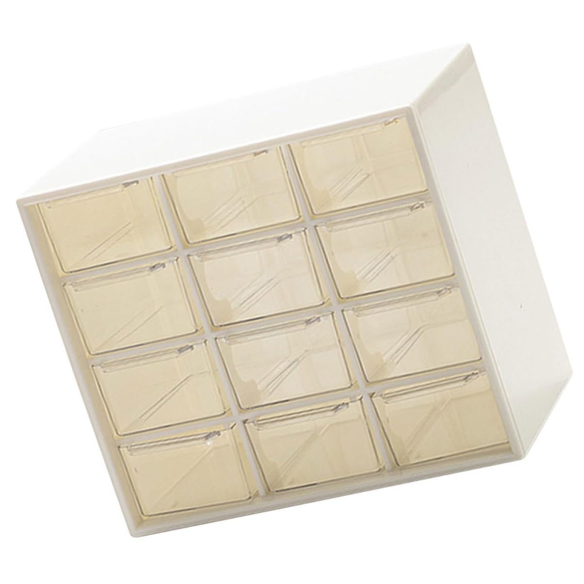 LIFKOME Organizzatore da Scrivania Cassetti in Plastica Bianco per Ufficio e Casa, Contenitore Portaoggetti Mini Ampia Capacità