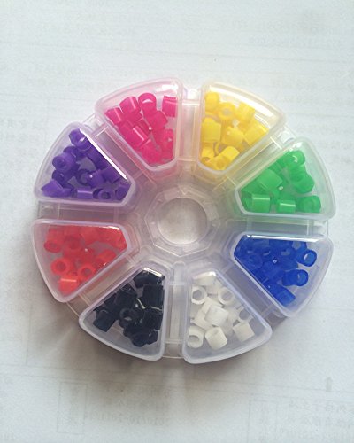 KKDENTAL 160 Pcs Silicone Dental Code Rings Autoclavable 135℃ Size: 465mm Color Code Rings for Dental Instrument
