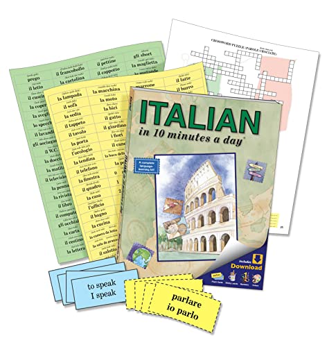 Bilingual Books COLOUR ILLUS, MAPS & WORKSHEETS Italian In 10 Minutes A Day thumb #2