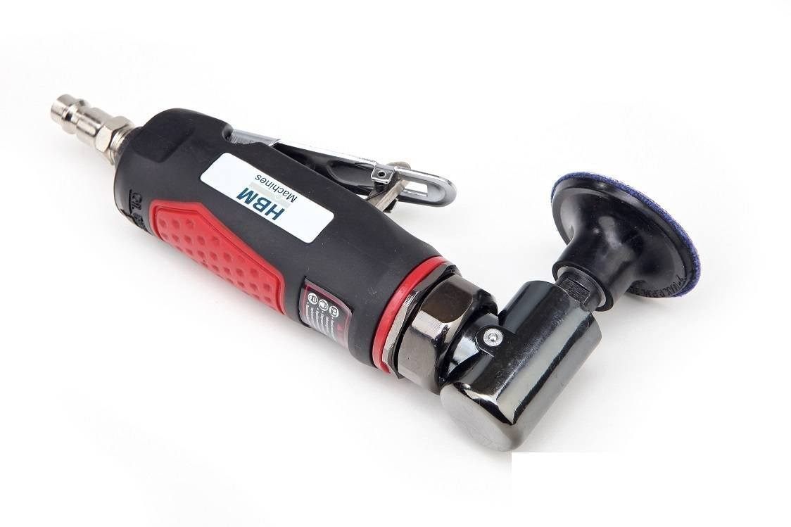 HBM Profi Pneumatic 50 mm. Sander - Roloc - Levigatrice - Smerigliatrice - Ad aria - 15000 RPM - 50 mm - 1 kg - 165 x 75 mm