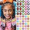 60PCS Dreadlock Beads Gingham Pony Beads for Locs Mixed Color Braids Accessories Cute Hair Decoration Jewelry Craft DIY Making Kit