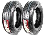 eCustomrim 2-Pack ST205/75R15 DEEP TREAD Heavy Duty Steel Belted Radial Trailer Tire Load C With Curb Guard - 6 Year Warranty w/Roadside