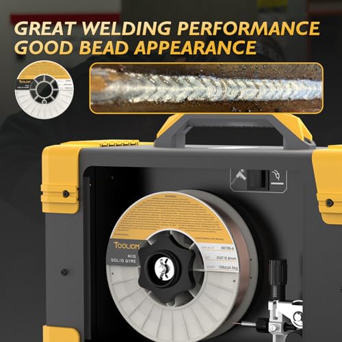 Image of TOOLIOM ER70S-6 0.030 inch Mild Steel MIG Welding Wire 10LB 2PCS | High manganese & silicon for strong welds, minimal spatter, smooth feeding