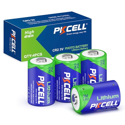 PKCELL - CR2 3V Lithium Battery, 3V Battery for Golf Range Finder Digital Cameras (4 PCS)