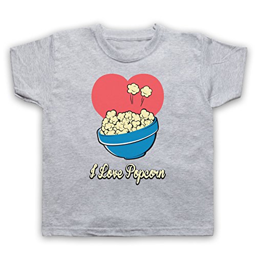 T-Shirt Enfant I Love Popcorn My Icon Art Clothing Vêtement Rigolo Coton
