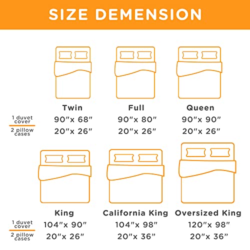 Tocomoa Duvet Cover Twin Size Burnt Orange, 100% Microfiber Twin/Twin Xl/Twin Extra Long Comforter Cover Set, Ultra Soft 3 Pieces Bedding Set With 1 Duvet Cover And 1 Pillowcases #TOP5