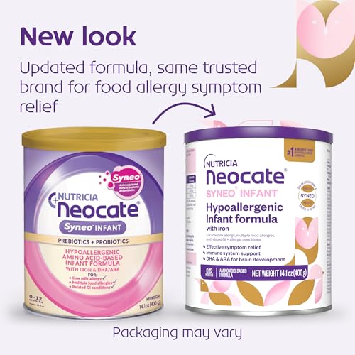 Image of Neocate Syneo Infant - Allergy Relief Hypoallergenic Baby Formula with Amino Acids - Well-Tolerated Dairy-Free Infant Formula with Prebiotic FOS /FOS blend, Probiotics, DHA, ARA - 0-12 months - 14.1 oz
