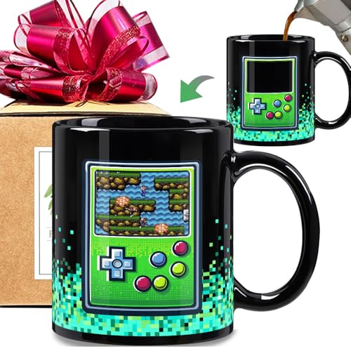 FALJIOK Funny Heat Changing Coffee Mug for Gamers - Gift for Husband, Son, Boyfriend - Novelty Video Game Mug for Men - Birthday, Christmas