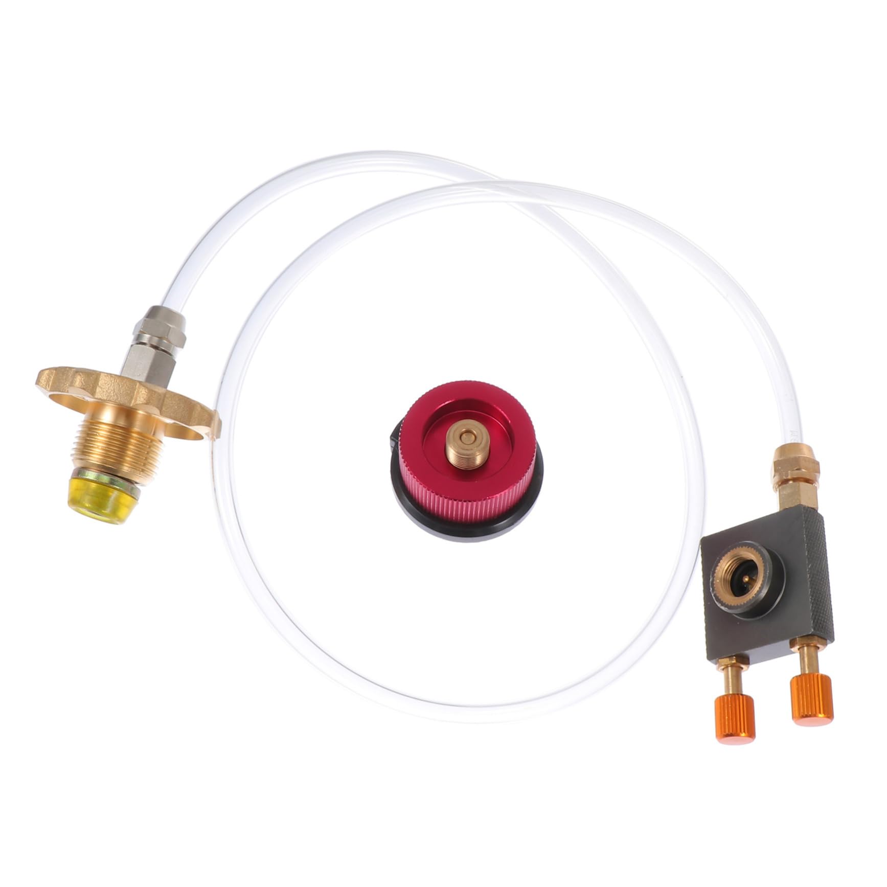 HANABASS Gas Tank Head Adapter for Camping Stove Inflation Valve Propane Tank Refill Converter Random Color